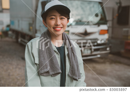 Female truck driver Female truck driver 83003897