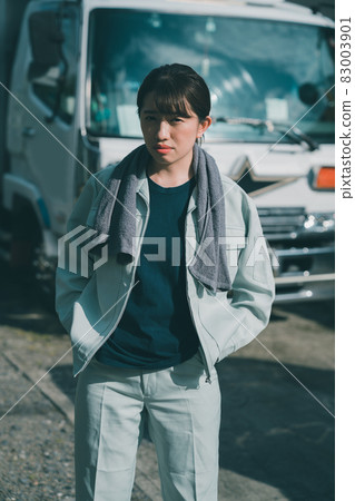 Female truck driver Female truck driver 83003901