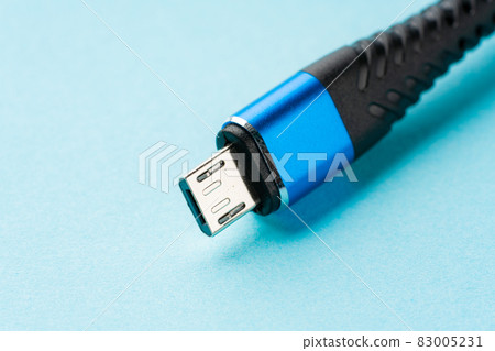 usb, cable, blue background 83005231