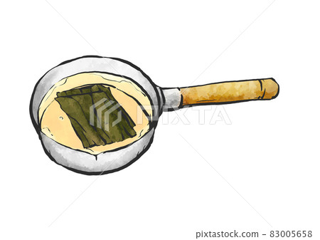 手繪海帶湯單手鍋的畫筆式插圖 手繪海帶湯單手鍋的畫筆式插圖 83005658