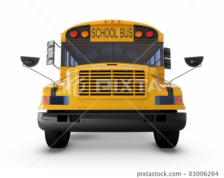 3D Rendering School Bus isolated on a white background 83006264