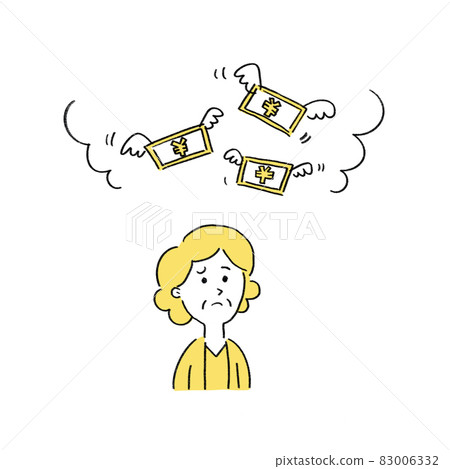 Middle-aged woman in trouble with money Middle-aged woman in trouble with money 83006332