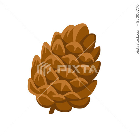 Cedar cone cartoon illustration. Cedar cone cartoon illustration. 83006770