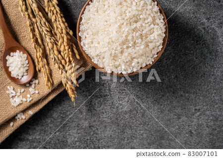 Rice raw white rice top view raw rice ingredient white ごはん rice Rice raw white rice top view raw rice ingredient white ごはん rice 83007101