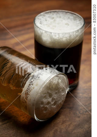pilsner and beer jelly dessert in glass at restaurant pilsner and beer jelly dessert in glass at restaurant 83007310