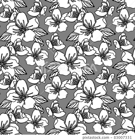 Seamless pattern with hand drawn apple or... - Stock Illustration ...