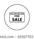For sale. Icon. Vector. Flat . Thin line. 83007703