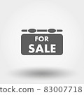 For sale. Icon. Vector. Flat . Silhouette. 83007718