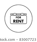 For rent. Icon. Vector. Flat . Thin line. 83007723