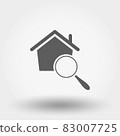 Find a home. Icon. Vector. Flat . Silhouette. 83007725