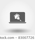 Find a home. Icon. Vector. Flat . Silhouette. 83007726