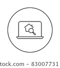 Find a home. Icon. Vector. Flat . Thin line. 83007731