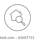 Find a home. Icon. Vector. Flat . Thin line. 83007733