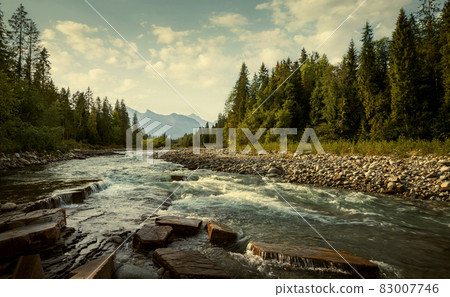 Bialka river in Podhale region, Poland 83007746