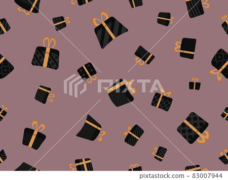 Seamless pattern with gift boxes in flat style.... - Stock Illustration ...