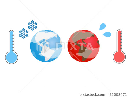 Image illustration of global warming and global cooling (abnormal weather) 83008471