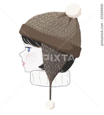 插圖素材戴紗帽的女孩 83009400