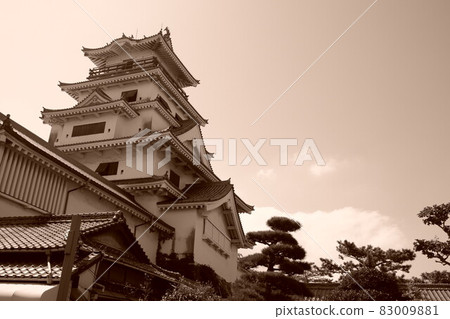 Sepia-colored Imabari Castle Sepia-colored Imabari Castle 83009881