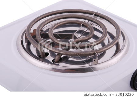 Portable kitchen electric stove on a white background Portable kitchen electric stove on a white background 83010220