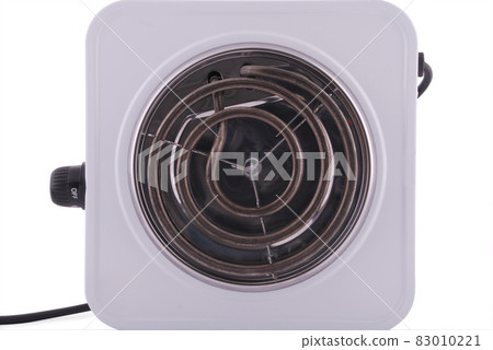 Portable kitchen electric stove on a white background Portable kitchen electric stove on a white background 83010221