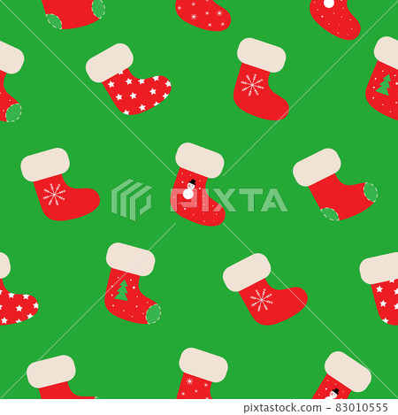 Cute cartoon Christmas stocking seamless pattern at Cute cartoon Christmas stocking seamless pattern at 83010555