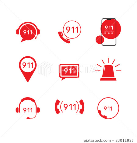 911 Emergency Vector icon design 83011955