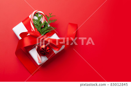 Christmas gift box with craft decor 83012845