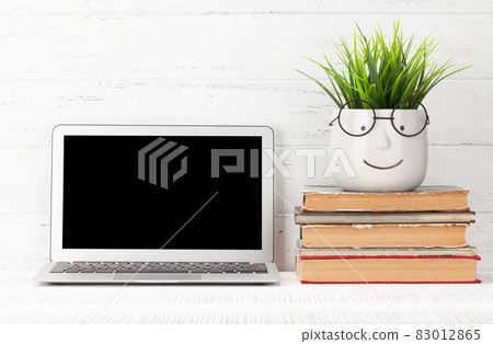 Home office with laptop 83012865