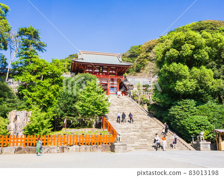Early autumn Kamakura Tsurugaoka Hachimangu main shrine and Oishi step Early autumn Kamakura Tsurugaoka Hachimangu main shrine and Oishi step 83013198