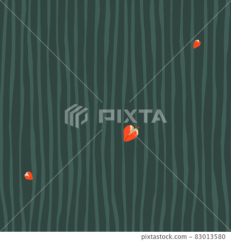 Seamless striped pattern. Thickets of flowering plants 83013580