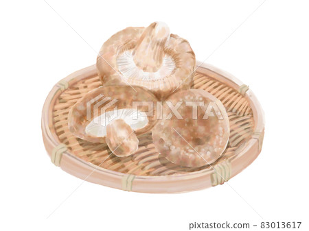 Shiitake mushrooms in a colander Shiitake mushrooms in a colander 83013617