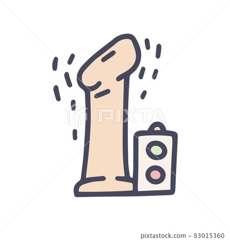 remote control vibrator color vector doodle simple icon remote control vibrator color vector doodle simple icon 83015360