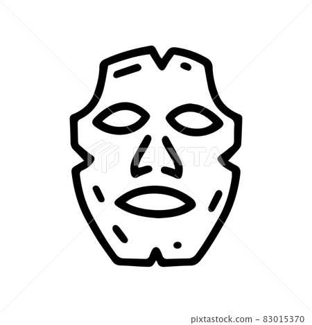 facial sheet mask line vector doodle simple icon facial sheet mask line vector doodle simple icon 83015370