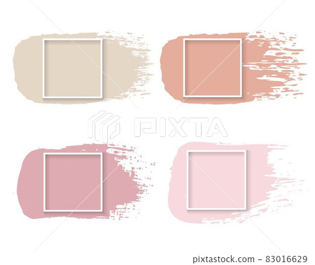 Pink Paint With White Frame White Background Pink Paint With White Frame White Background 83016629