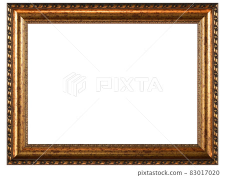 Golden Brown mockup canvas frame isolated on white background 83017020