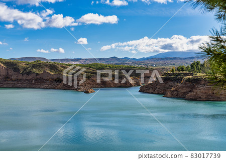 Embalse de Negratin reservoir lake in Sierra Nevada National Park in Spain 83017739