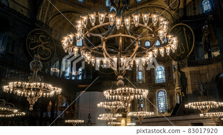Hagia Sophia interior at Sultanahmet Istanbul Turkey - architecture background Hagia Sophia interior at Sultanahmet Istanbul Turkey - architecture background 83017920