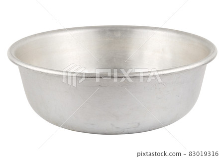 used bare aluminuim basin isolated on white background 83019316