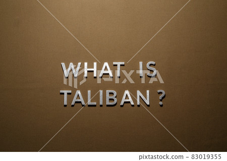 the question what is taliban laid with silver metal letters on rough tan khaki canvas fabric the question what is taliban laid with silver metal letters on rough tan khaki canvas fabric 83019355