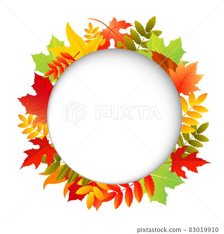 Autumn Leaves With Speech Bubble Autumn Leaves With Speech Bubble 83019910