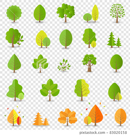 Tree Collection Isolated Transparent Background 83020158