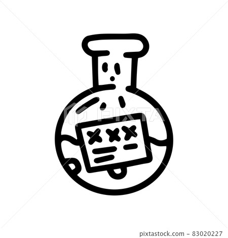 vial of poison line vector doodle simple icon 83020227