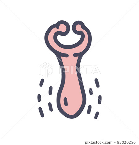 vibrator with ring color vector doodle simple icon 83020256