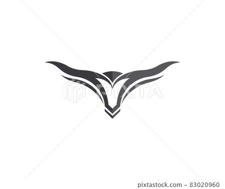 Bull logo template vector icon illustration 83020960