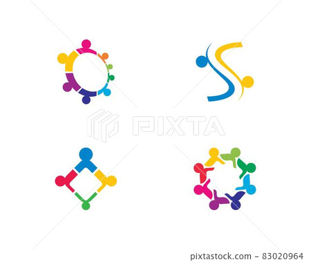 Community logo vector icon illustration Community logo vector icon illustration 83020964