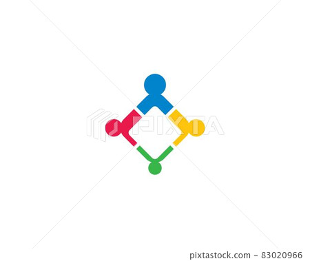 Community logo vector icon illustration Community logo vector icon illustration 83020966