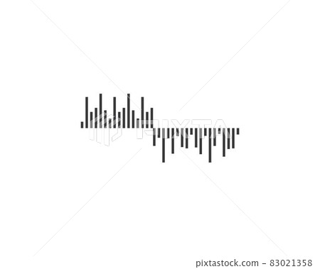Sound wave logo template vector icon Sound wave logo template vector icon 83021358