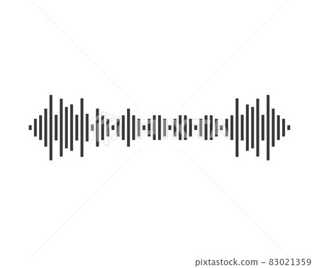 Sound wave logo template vector icon Sound wave logo template vector icon 83021359