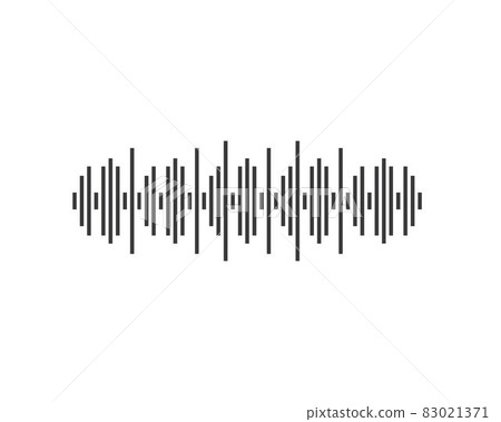 Sound wave logo template vector icon 83021371
