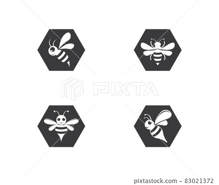 Bee logo vector icon illustration Bee logo vector icon illustration 83021372